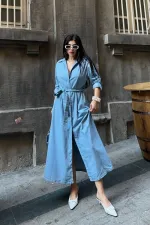 Midi Boy Elbise 3059-25-(S-XL)