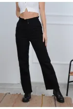 Beli Lastikli Bol Paça Relax Kot Pantolon  789-07-(27-32)