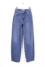Baggy Jean with Dart Detail 7050-01-(26-29) Dark Blue Denim Baggy Jean with Dart Detail 7050-01-(26-29) Dark Blue Denim