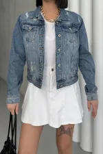 Kısa Kot Ceket 641-01-(S-XL-6) Kısa Kot Ceket 641-01-(S-XL-6)