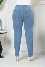 High Waisted Comfort Slim Ankle Length Jean  896-27-(32-36) Rinsed Blue