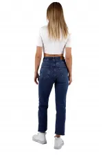Paçasılı Mom Kot Pantolon 1794-01-(26-31) Paçasılı Mom Kot Pantolon 1794-01-(26-31)