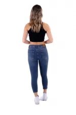 High Waisted Short Skinny Jean  810-06-(26-31) Middle Blue Denim