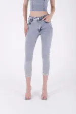 Paçası Taşlı Skinny Kot Pantolon 7037-08-(28-33) Paçası Taşlı Skinny Kot Pantolon 7037-08-(28-33)
