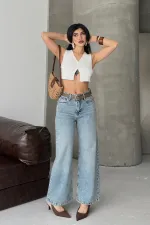 Palazzo Jeans 7158-14-(27-32) Light Blue and Tinted Palazzo Jeans 7158-14-(27-32) Light Blue and Tinted
