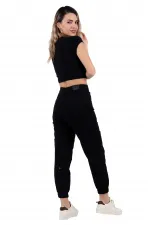 Parçalı Yanı Zincirli Pantolon 1704-07-(S-XL-6) Parçalı Yanı Zincirli Pantolon 1704-07-(S-XL-6)