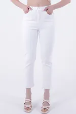Dikişsiz Paça Mom Fit Kot Pantolon  764-50-(27-32)