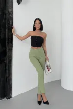 Dikişsiz Paça Mom Fit Kot Pantolon  764-72-(27-32)