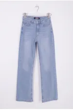Dikişli Paça Relax Kot Pantolon 7026-15-(26-31)