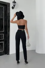 Stone Embellished Mom Fit Jeans 7092-23-(26-31)