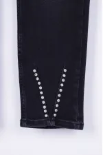 Paçası Droplu ve Detaylı Kot Pantolon 1713-03-(28-33) Paçası Droplu ve Detaylı Kot Pantolon 1713-03-(28-33)