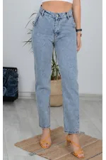 Yüksek Bellı Mom Kot Pantolon  800-08-(27-32)