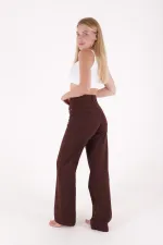 Wide Leg High Waisted Relaxed Jean  718-78-(27-32) Brown