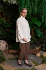 Oversize Keten Gömlek  HS601-51-(S-XL)