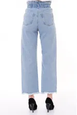Beli Lastikli Bol Paça Relax Kot Pantolon 789-42-(30-36) Beli Lastikli Bol Paça Relax Kot Pantolon 789-42-(30-36)