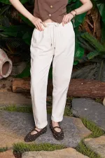 Havuç Keten Pantolon HS703-51-(S-XL) Havuç Keten Pantolon HS703-51-(S-XL)