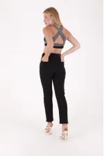 Fringe Ending High Waisted Mom Fit Jean  764-07-(26-28) Black