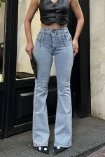 Pensli İspanyol Kot Pantolon 7021-08-(26-31)