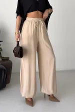 Beli ve Paçası Lastikli Pantolon  HS720-65-(S-XL)