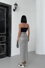 Taşlı Kot Etek  1072-18-(XS-XL-5)