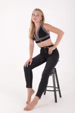 High Waisted Comfort Slim Ankle Length Jean  896-03-(32-36) Anthracite Denim