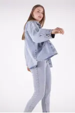 Oversize Kot Gömlek 664-08-(S+XL+4) Oversize Kot Gömlek 664-08-(S+XL+4)