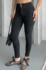 Skinny Jean with Dart Detail 7053-23-(27-32) Regular Anthracite