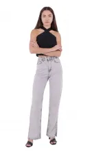 Paçası Yırtmaçlı Boru Paça Relax Kot Pantolon  931-22-(27-29)