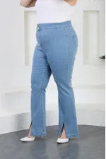 Dizden Yırtmaç Detaylı İspanyol Pantolon 700-15-(30-36) Dizden Yırtmaç Detaylı İspanyol Pantolon 700-15-(30-36)