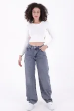 Baggy Jean with Dart Detail 7050-62-(26-29-2) Middle Blue - Tinted Baggy Jean with Dart Detail 7050-62-(26-29-2) Middle Blue - Tinted
