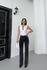 Yüksel Bel Straight Kot Pantolon 7033-33-(28-33)