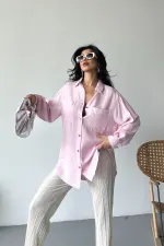Cepli Oversize Keten Gömlek HS609-84-(S-XL) Cepli Oversize Keten Gömlek HS609-84-(S-XL)