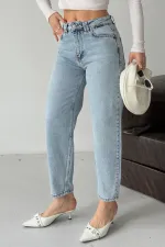 Mom Fit Jean  7057-14-(26-31) Light Blue and Tinted