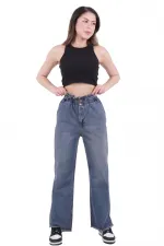 Beli Lastikli Bol Paça Relax Kot Pantolon  789-62-(26-31)