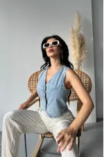 Düğmeli Yelek  6070-14-(S-XL-6)