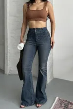 Pensli İspanyol Kot Pantolon 7021-62-(27-32)