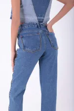 Şerit Fermuarlı Kot Pantolon  7004-27-(26-31)