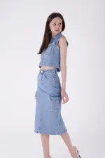 Fermuarlı Mini Kot Yelek  6018-15-(S-XL-6-2)