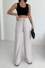 Elastic Waist Linen Pants HS700-94-(S-XL) Light Grey Elastic Waist Linen Pants HS700-94-(S-XL) Light Grey