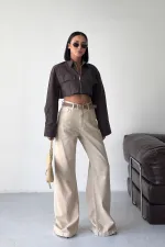 Wide Leg Relax Jeans 7118-65-(27-32) Stone