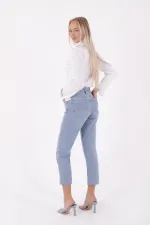 Yanı Drop Detaylı Mom Fit Kot Pantolon 1895-15-(26-31) Yanı Drop Detaylı Mom Fit Kot Pantolon 1895-15-(26-31)