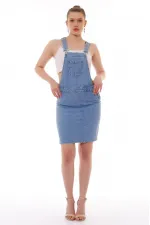Salopet Kot Elbise  345-15-(S-XL-6)