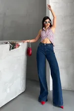 Wide Leg Baggy Relax Jean 7031-26-(26-31) Regular Dark Blue