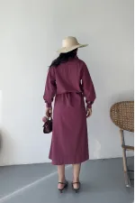 Uzun Keten Elbise  HS303-95-(1-2)