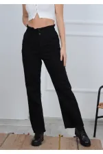 Beli Lastikli Bol Paça Relax Kot Pantolon 789-07-(30-36) Beli Lastikli Bol Paça Relax Kot Pantolon 789-07-(30-36)