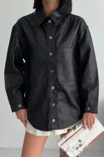 Cepli Oversize Kot Gömlek 6055-46-(S-M-4)