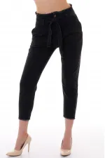 Beli Yüksek Bel Havuç Kemerli Kot Pantolon 736-23-(30-36) Beli Yüksek Bel Havuç Kemerli Kot Pantolon 736-23-(30-36)