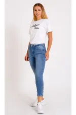 Paçası Dört Düğmeli Kot Pantolon 786-15-(26-31) Paçası Dört Düğmeli Kot Pantolon 786-15-(26-31)