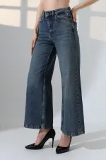 Palazzo Jeans 7158-62-(27-32) Middle Blue - Tinted Palazzo Jeans 7158-62-(27-32) Middle Blue - Tinted