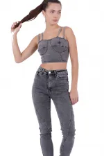 Parçalı Mom Pantolon 778-40-(26-31)